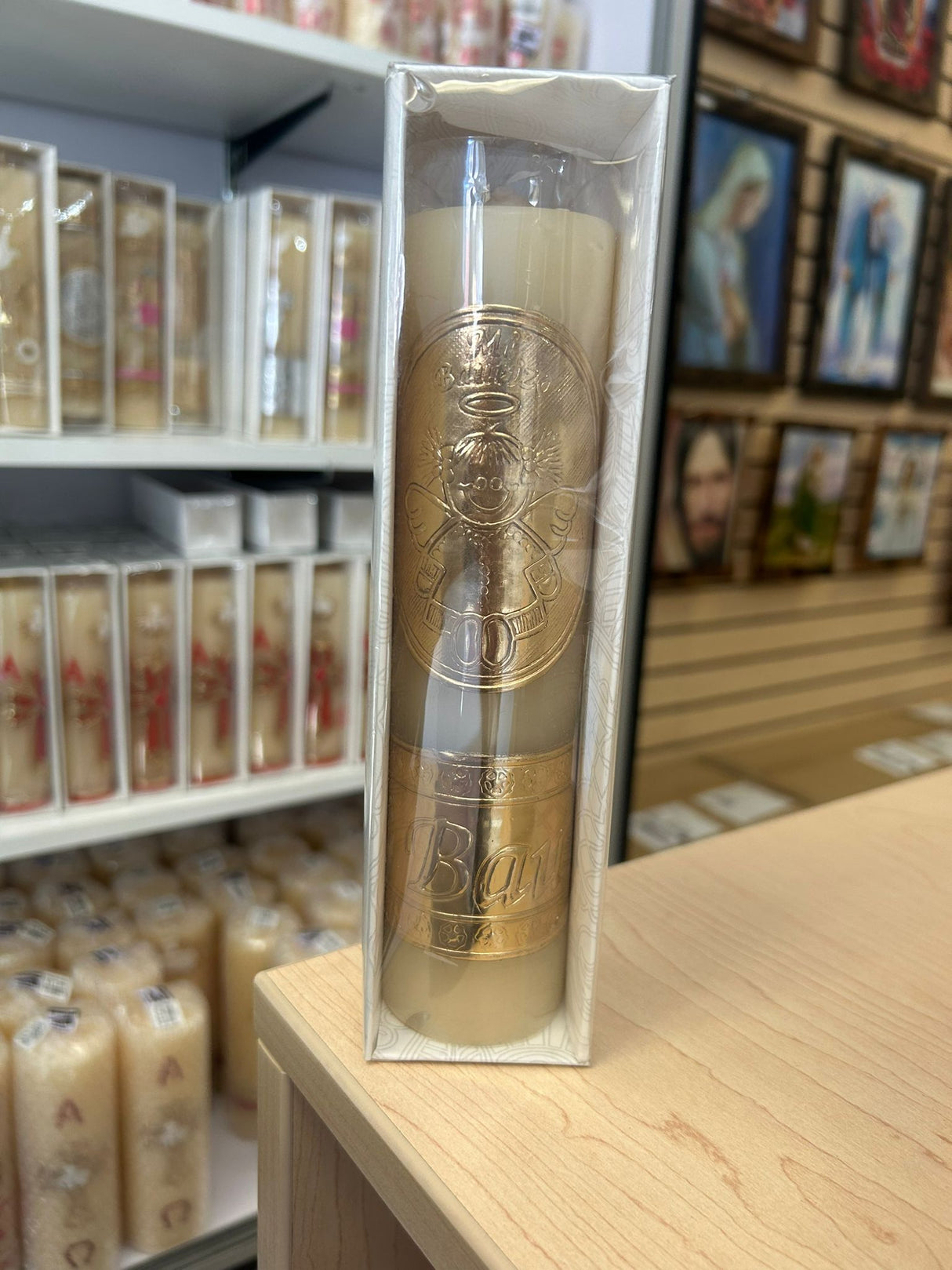 BABY GIRL BAPTISM CANDLE #1