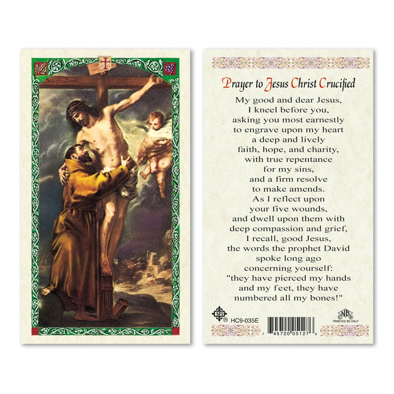 ST FRANCIS OF ASSISI W/CRUCIFIXION