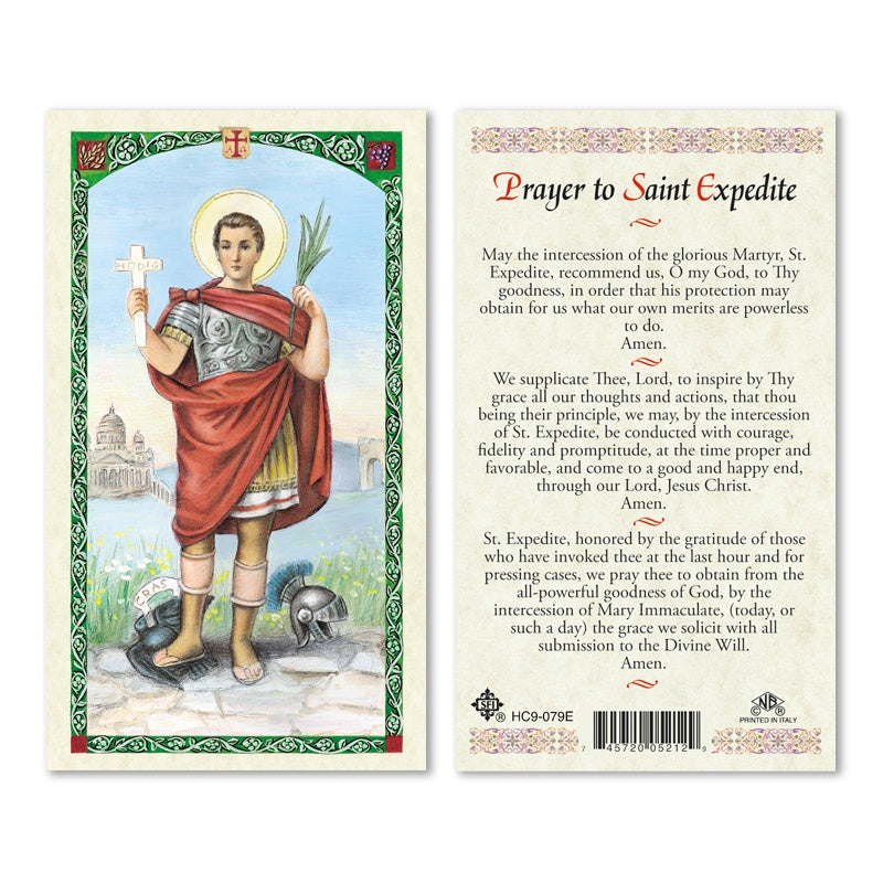 Saint Expedite Laminated Prayer Card