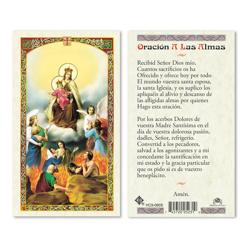 Oracion a las Almas-Plastificada