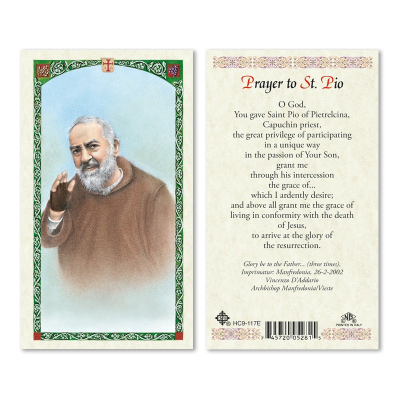 Saint Pio of Pietrelcina -Laminated