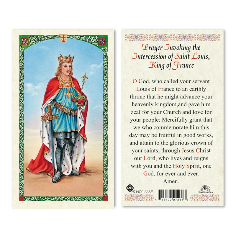 ST LOUIS KING OF FRANCE - PRAYER INVOKING THE INTERCESSION