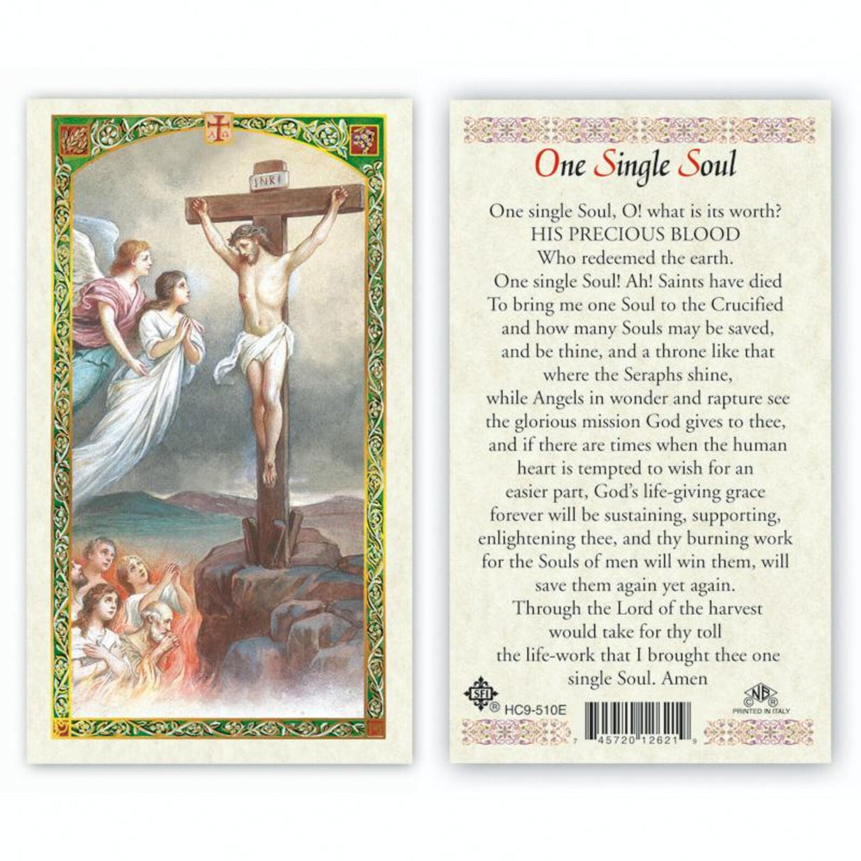 One Single Soul Laminated Prayer Card