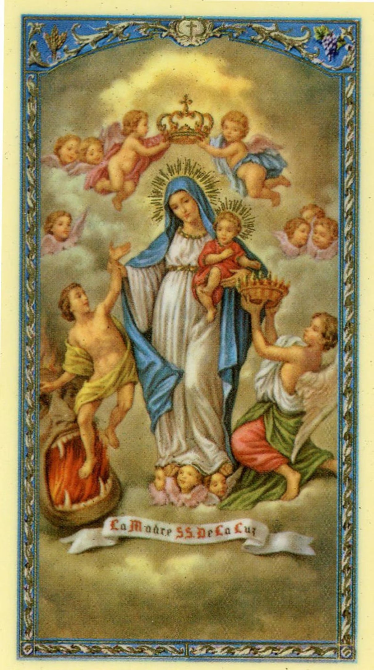 Prayer Card Oracion A La Madre Stma De La Luz SPANISH Laminated