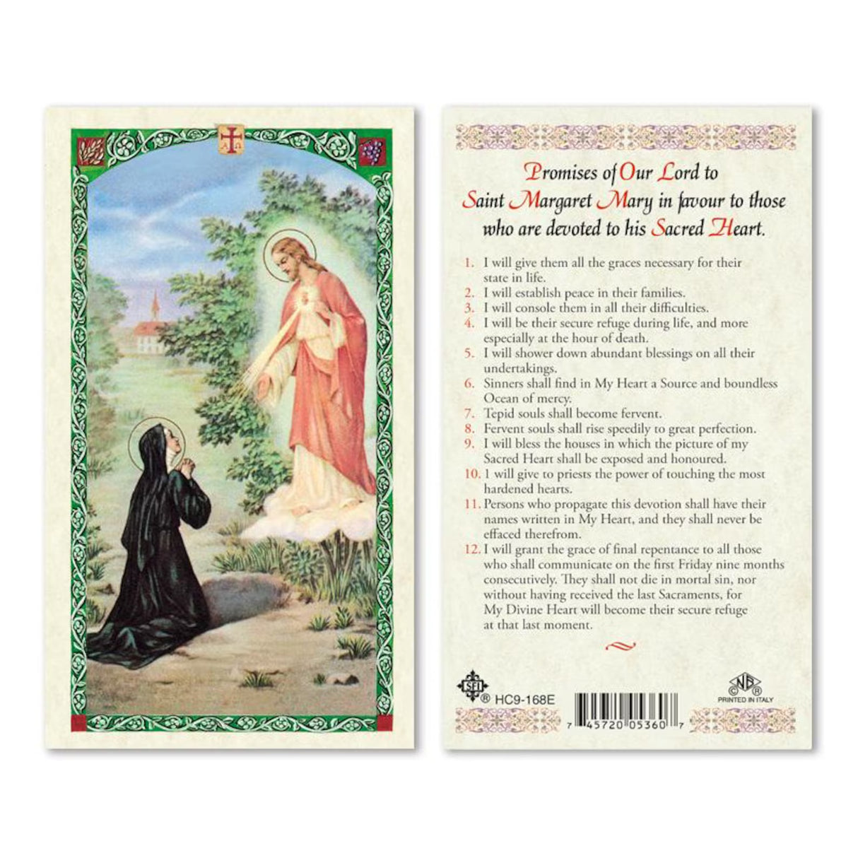Saint Margaret Mary - Laminated Prayer Cards
