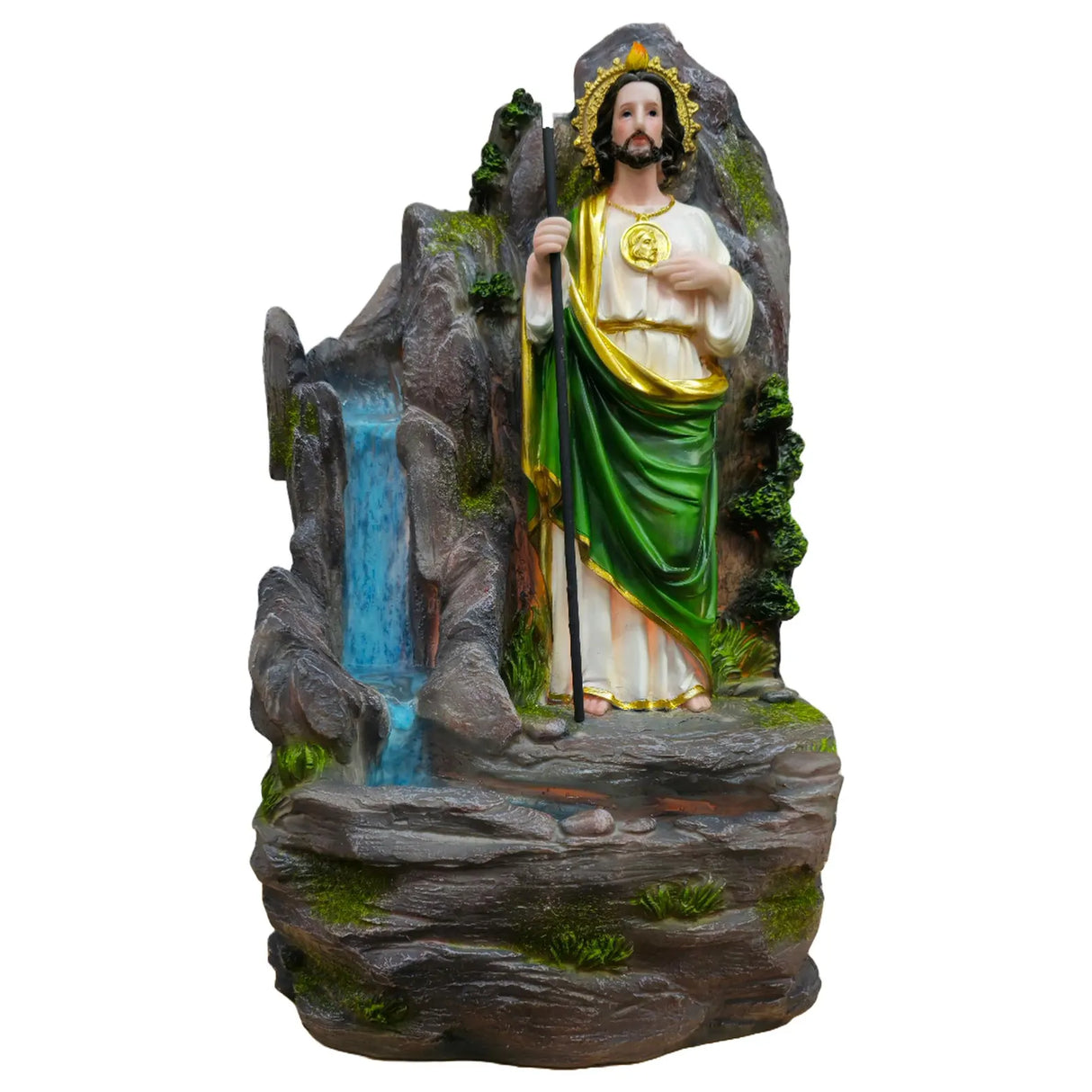 St. Jude Resin Water Fountain with LED Light -K-1