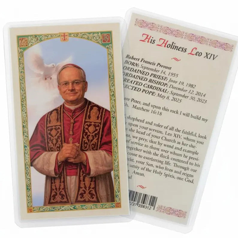HIS HOLINESS LEO XIV PRAYER CARD