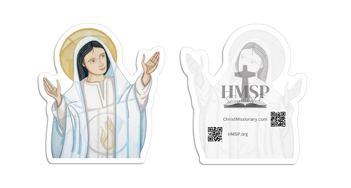 Virgin of the Magnificat Sticker 3"x3"