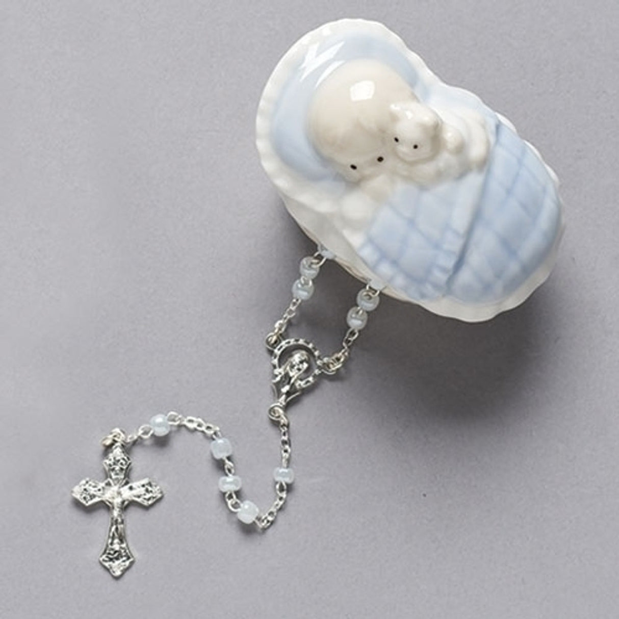 (BOY/GIRL) BABY KEEPSAKE BOX W/ ROSARY A-3