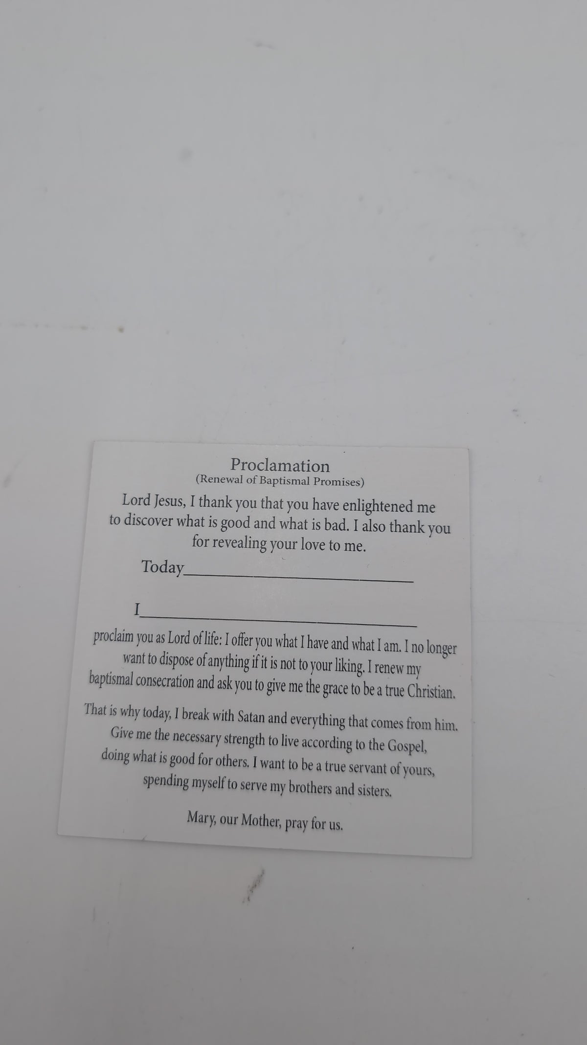 TARJETA PROCLAMACIÓN