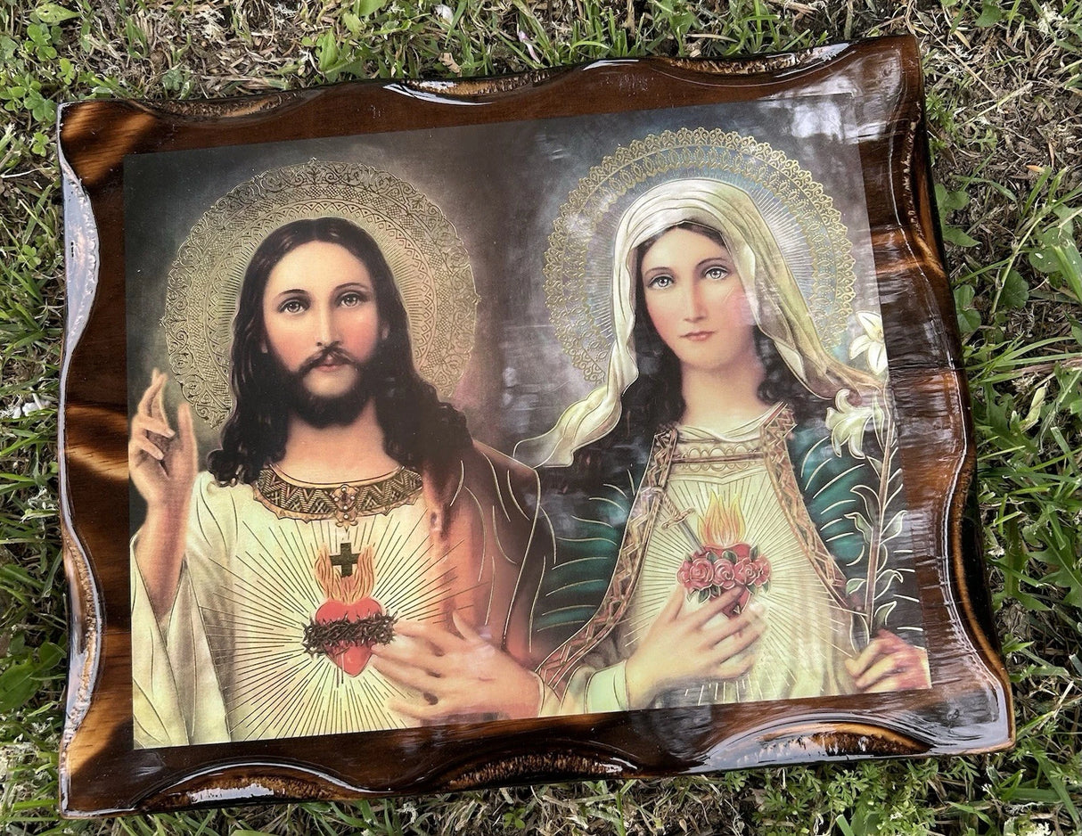 SACRED HEART WALL ART 9X11