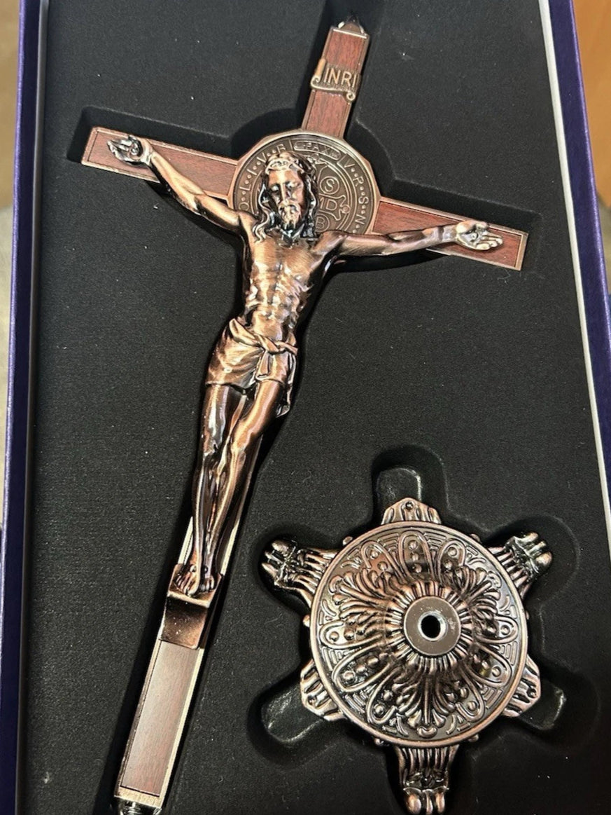 SAINT BENEDICT CRUCIFIX (REMOVABLE BASE) 13″-A2