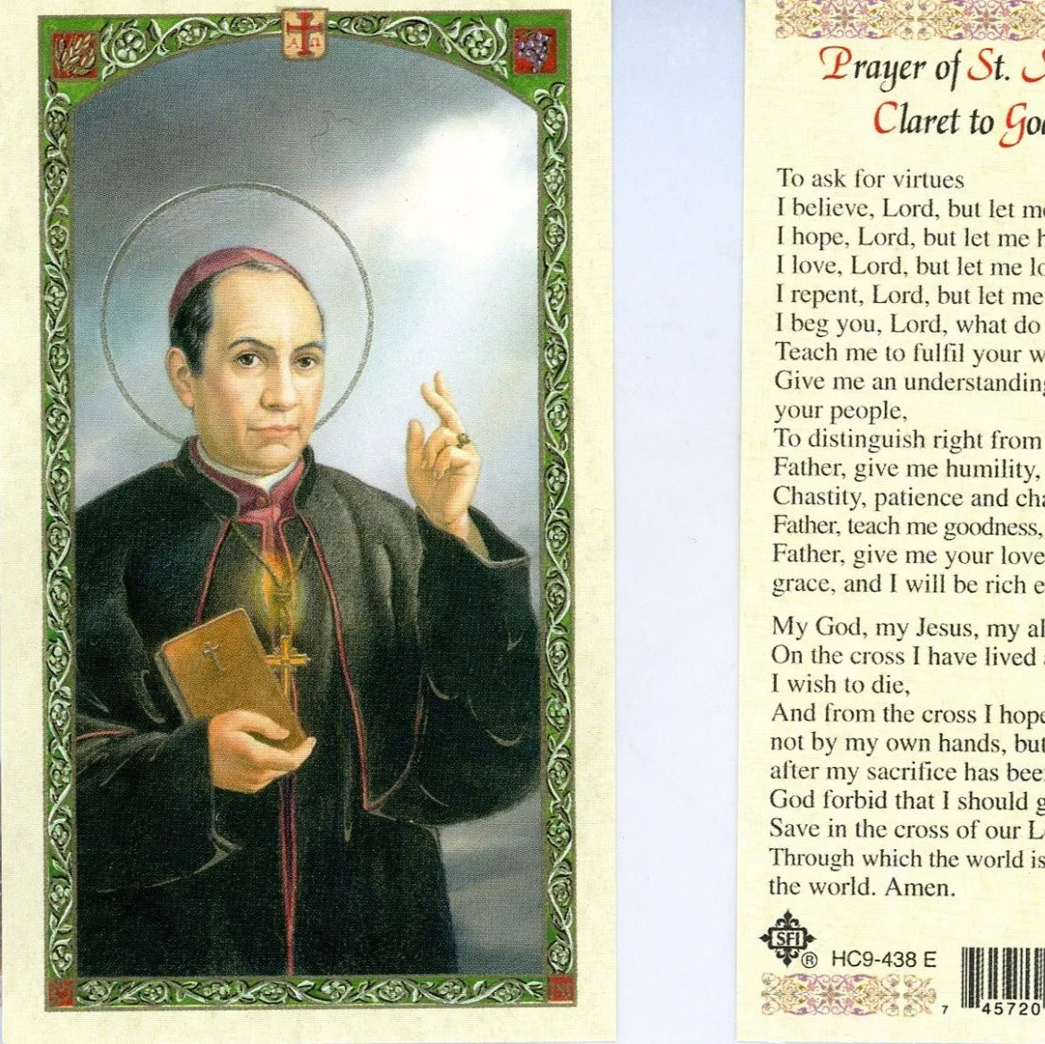 Prayer of St. Anthony Mary Claret to God the Father