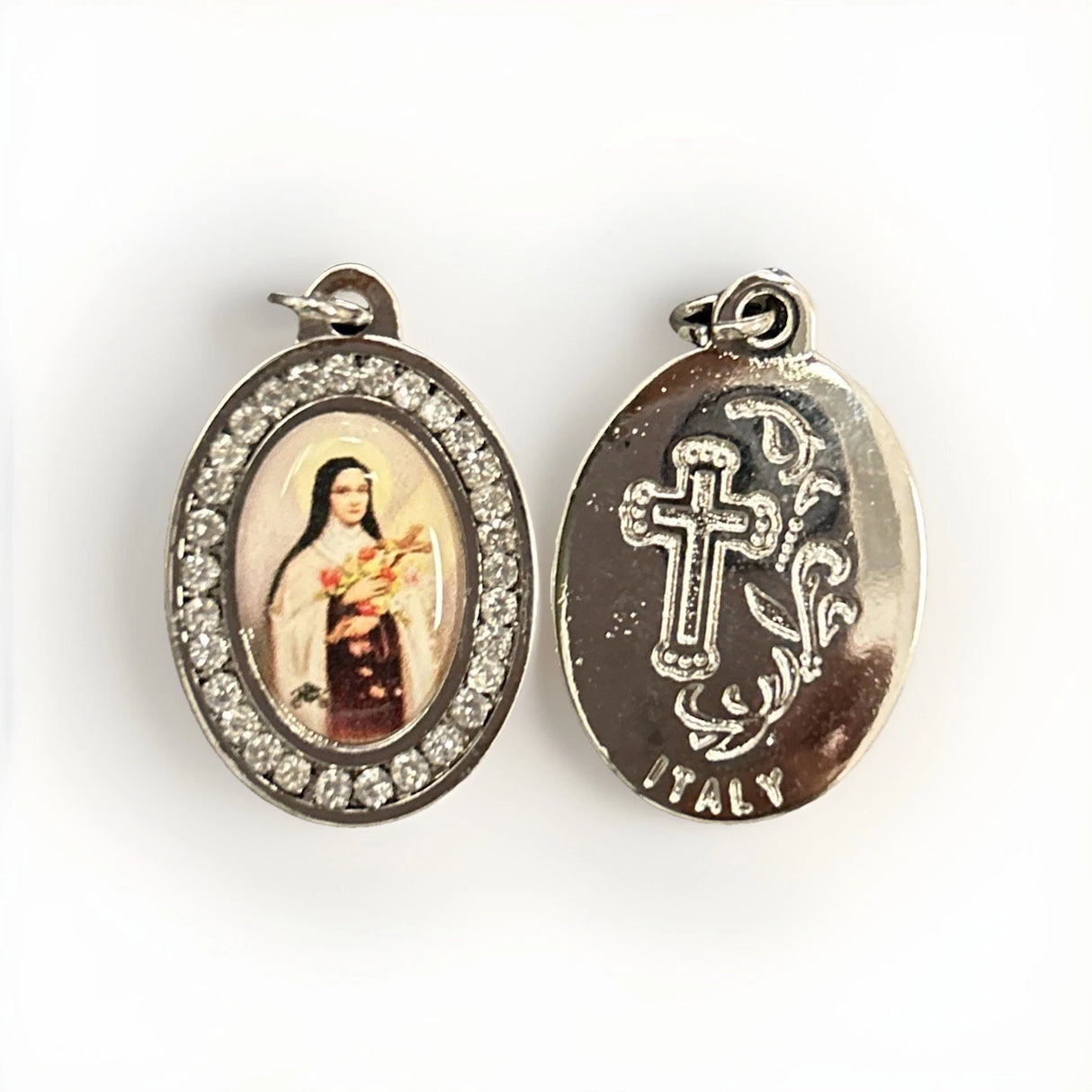 MEDAL W/ ST. THERESA LITTLE FLOWER RESIN