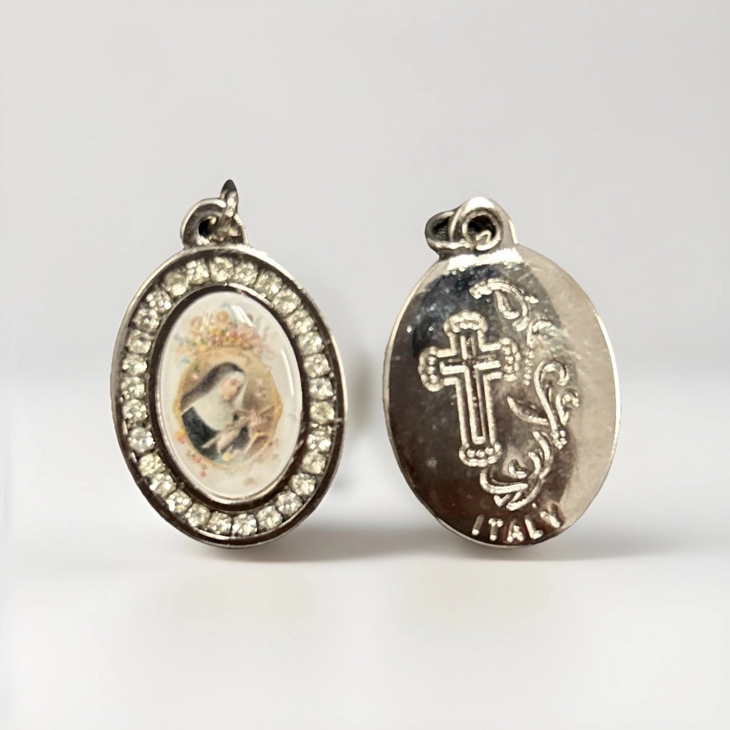MEDAL W/ ST. RITA OF CASCIA RESIN