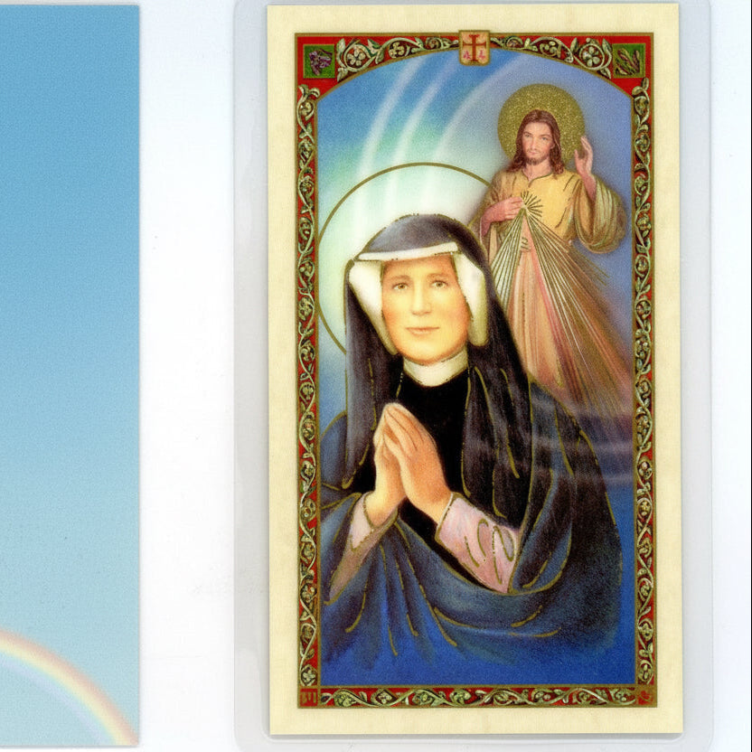 Oracion de Santa Faustina Kowalska - Spanish - Laminated Holy Card
