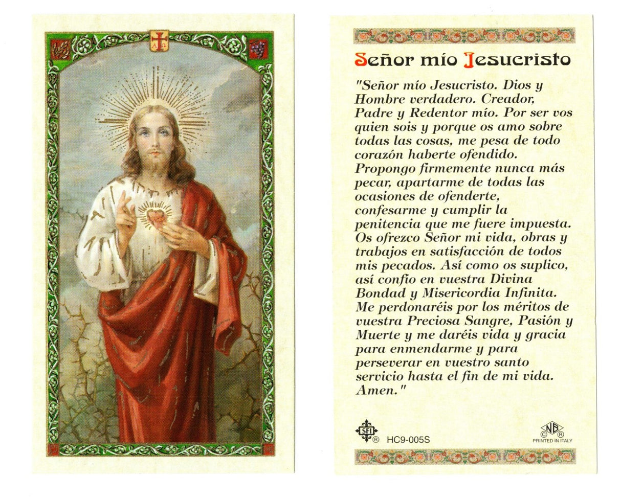 Senor Mio Jesucristo - Prayer Card