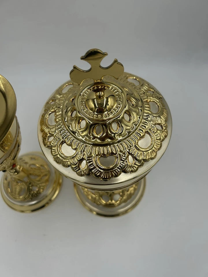 Chalice Paten & Ciborium Large Catholic Gold SET 8790