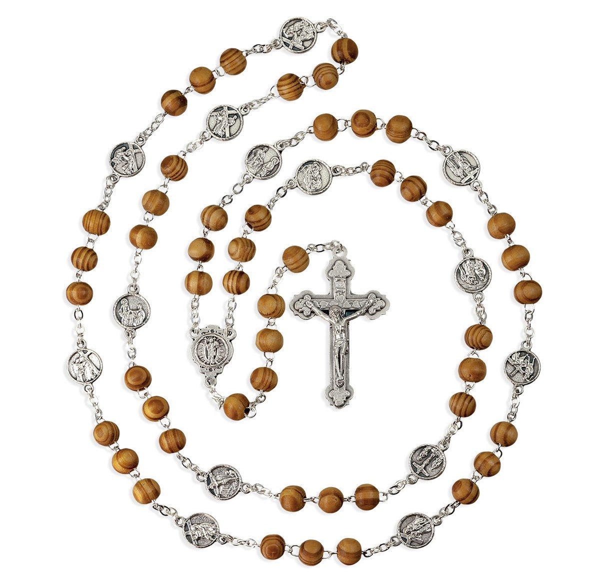 Stations of the Cross Wood Bead Rosary