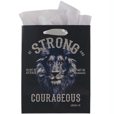 Strong And Courageous Dad Gift Bag, Medium