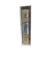 Decorative bottle in a box on a wooden surface with a blurred background