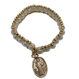 ST BENEDICT MEDAL BRACELET  WITH GOLD AND  DIFFERENT COLORS