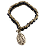 ST BENEDICT MEDAL BRACELET  WITH GOLD AND  DIFFERENT COLORS