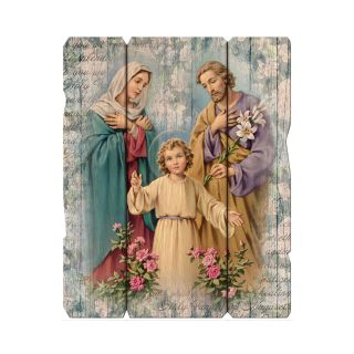 7 1/2" x 9" Small Vintage Wood Plaque with Hanger