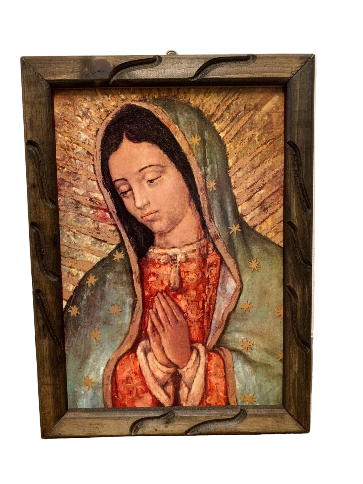CUADROS RUSTICOS DE LA VIRGEN DE GUADALUPE (13X18) VARIOS