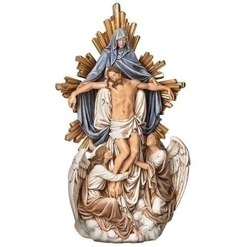 13.25"H ANGELS W/CHRIST FIGURE-13.25"