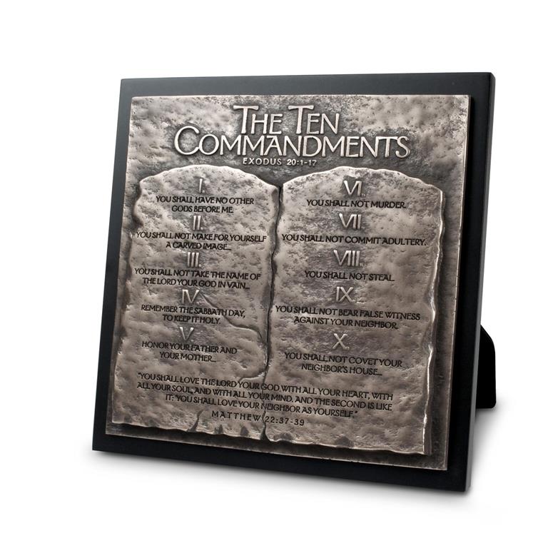 TABLETOP PLAQUE FAITH TEN COMMAND 8.75"H C3-C