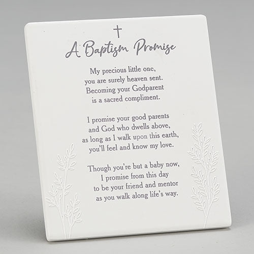 5.5"H GODCHILD WALL PLAQUE