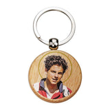 St. Carlo Acutis Round Wooden Keychain