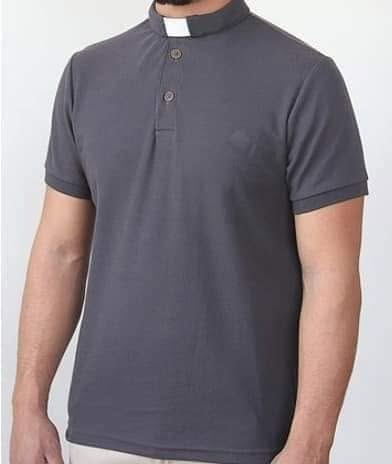 Priest polo shirt in DARK GREY, 100% cotton