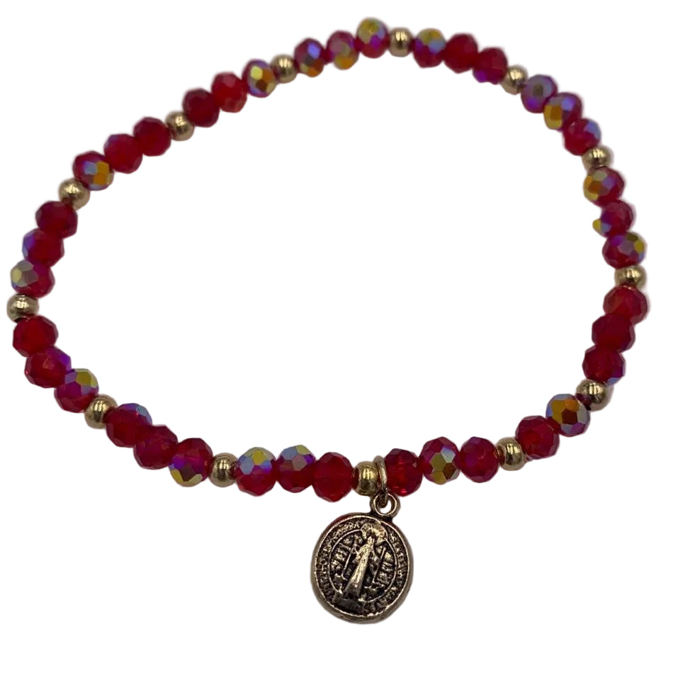 COLORFUL BRACELETS WITH ST. BENIDICT MEDAL
