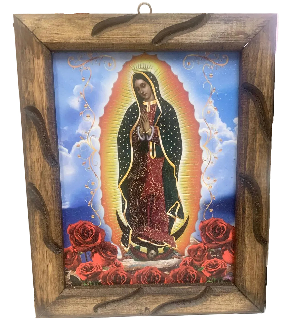 CUADRO RUSTICO MINI DE GUADALUPE 9X11