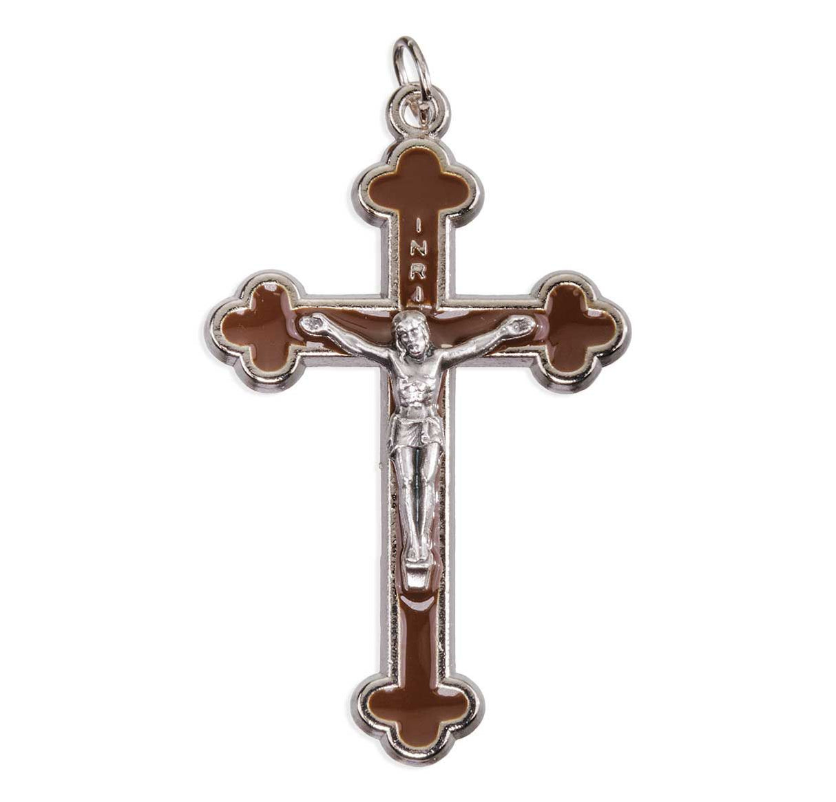 2" Gold Crucifix with Black Epoxy