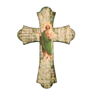 10" Laser Cut Wood Vintage Cross