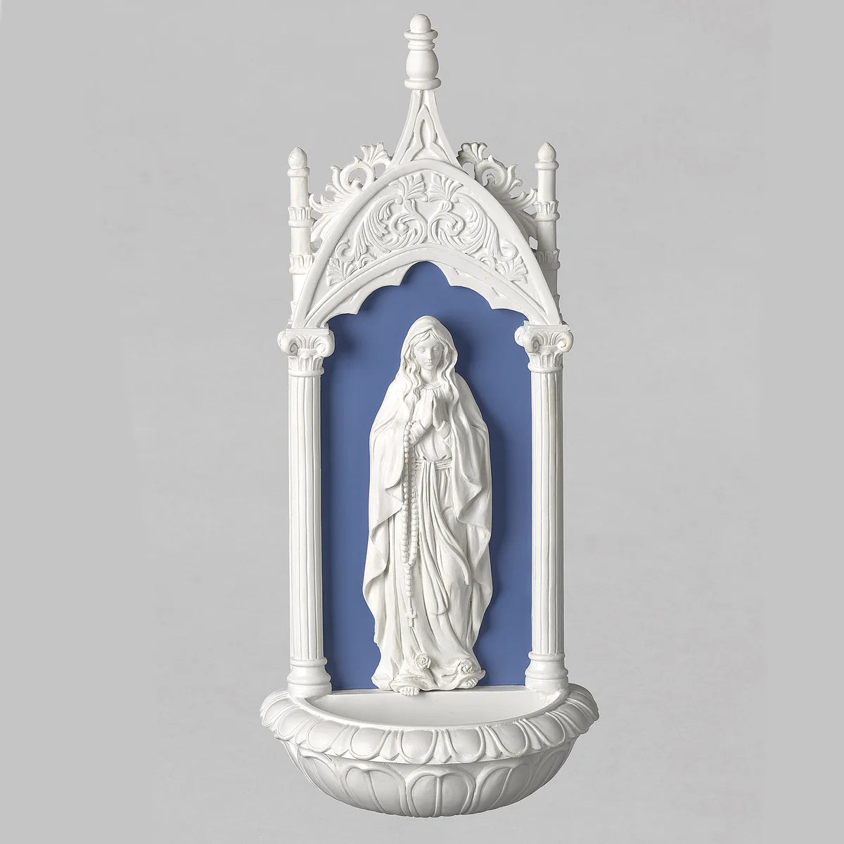 OUR LADY OF LOURDES HOLY WATER FONT DELLA ROBBIA