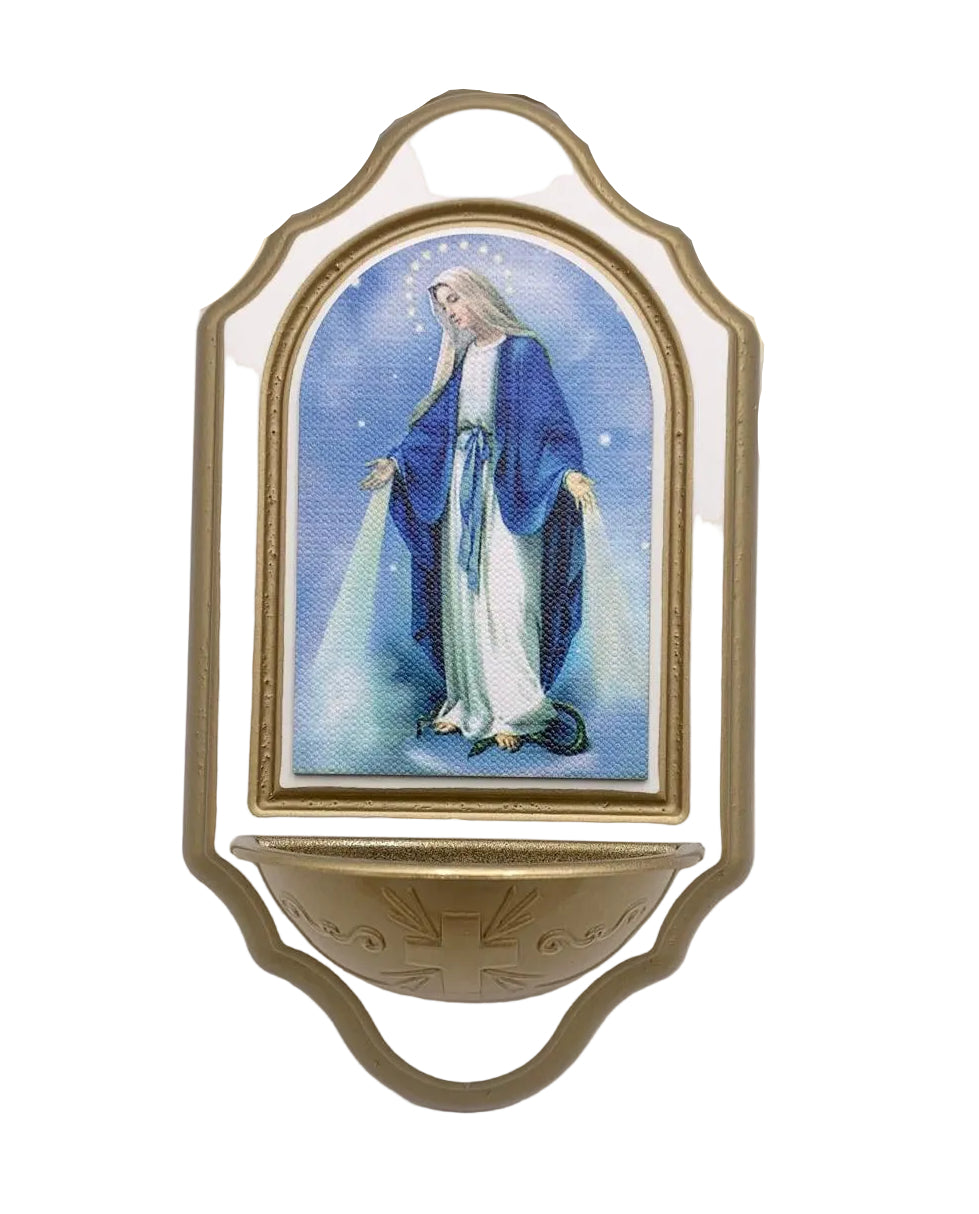 6" OUR LADY OF GRACE HOLY WATER FONT