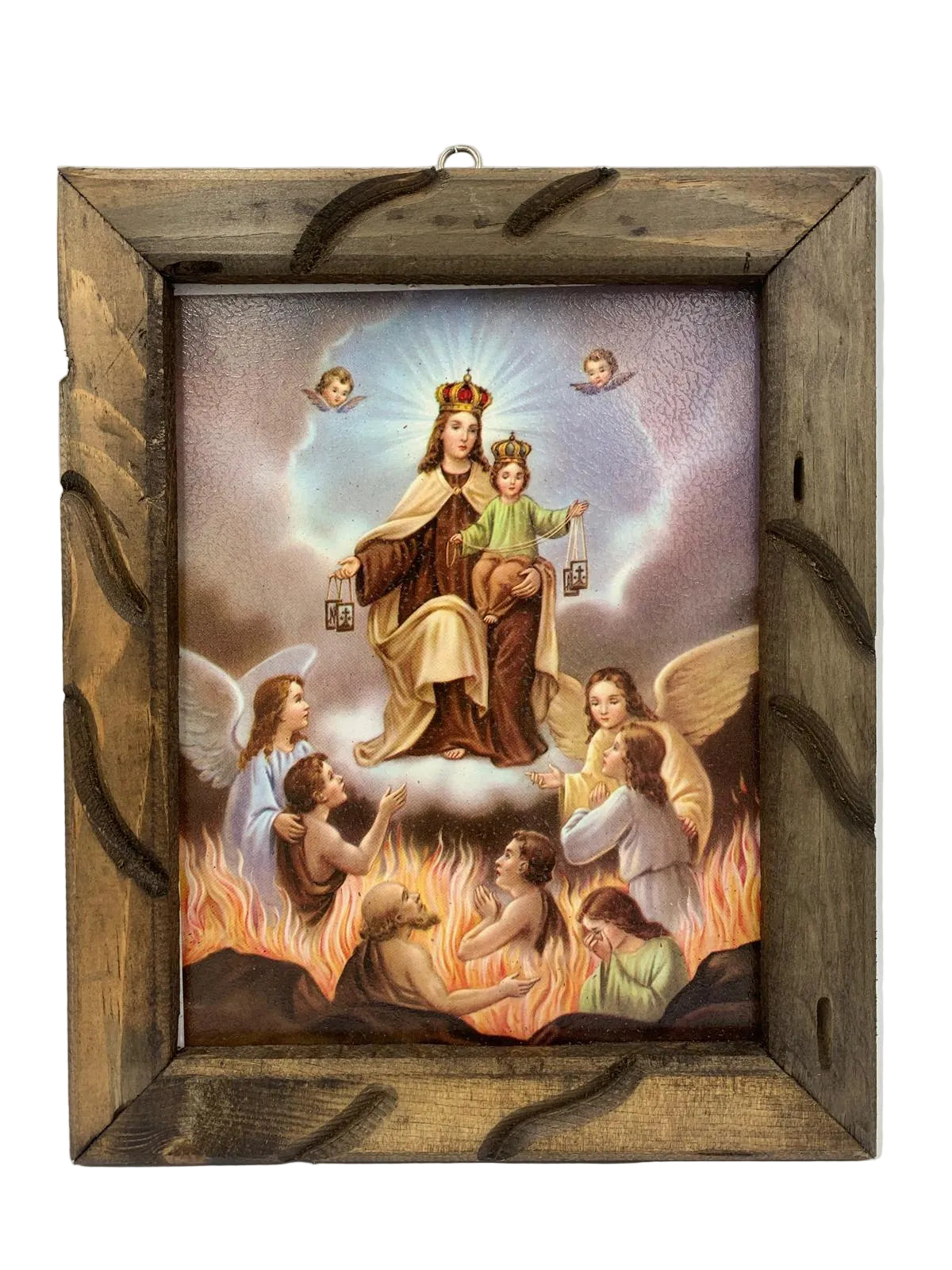 VIRGEN DEL CARMEN CUADRO RUSTICO