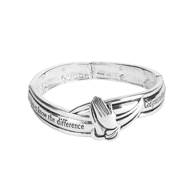 BRACELET SERENITY PRAYER SILVER STRETCH