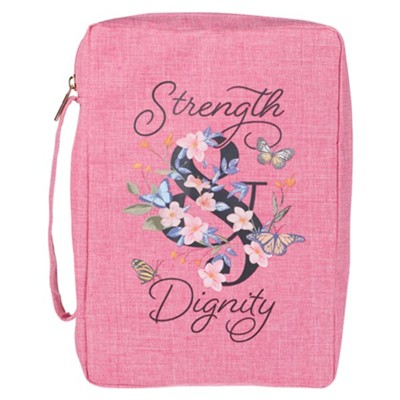 Strength & Dignity Bible Cover, Plum, Medium