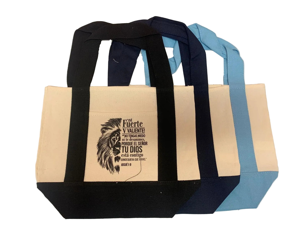 "SÉ FUERTE Y VALIENTE" TOTE BAG