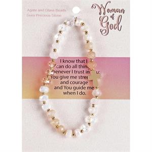 WOMEN OF GOD SIDEWAYS CROSS BRACELET