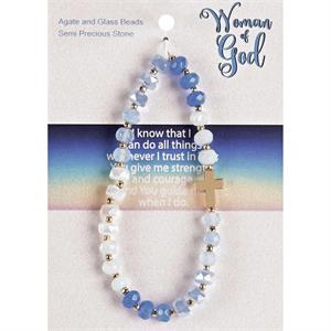WOMEN OF GOD SIDEWAYS CROSS BRACELET