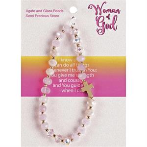 WOMEN OF GOD SIDEWAYS CROSS BRACELET