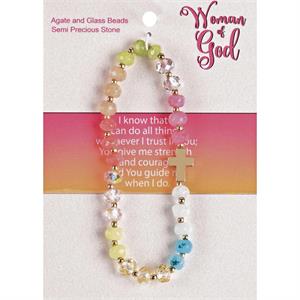 WOMEN OF GOD SIDEWAYS CROSS BRACELET