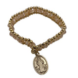 ST BENEDICT MEDAL BRACELET  WITH GOLD AND  DIFFERENT COLORS