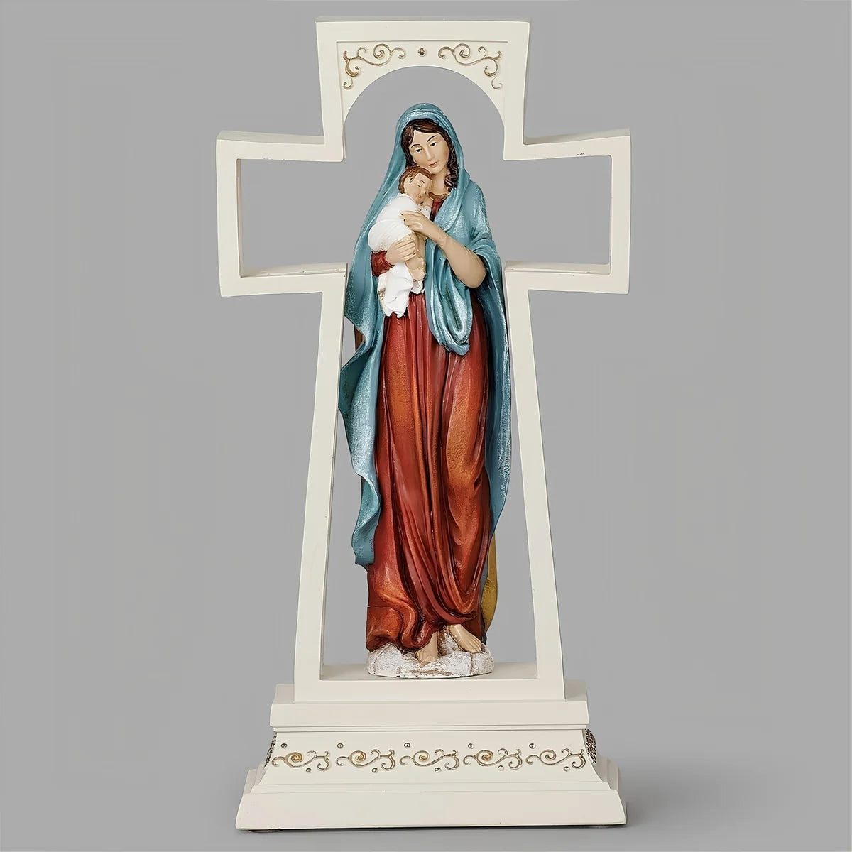 Lighted Madonna & Child Cross I-1